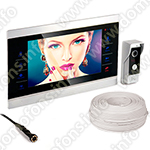 Комплект: видеодомофон с камерой HDcom S-104 и миниатюрная камера KDM-6422F